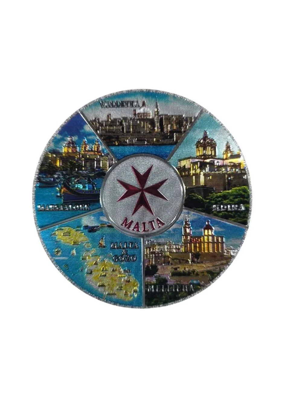 Malta Souvenir Magnet Valletta Mdina Marsaxlokk & Malta-Gozo Landmarks